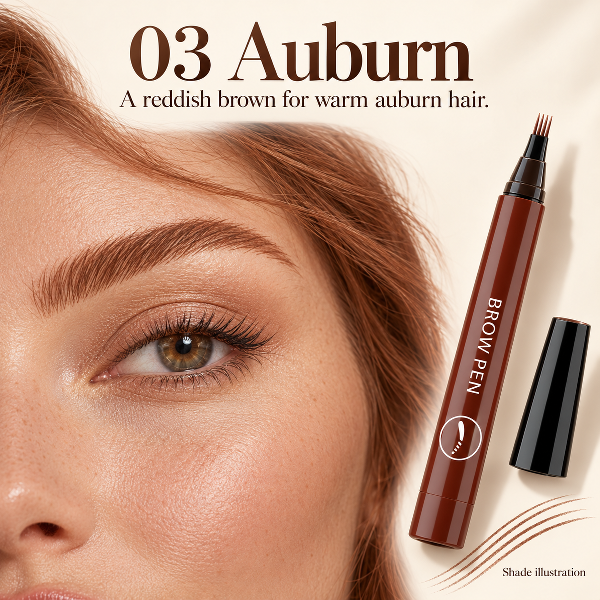 Waterproof Four-tip Beard and Eyebrow Pen