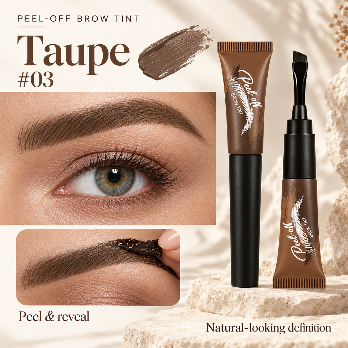 Long-Lasting Waterproof Brow Tint , Available in 5 Shades