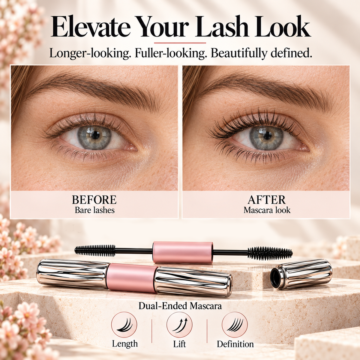 Long‑Lasting Volumizing and Curling Mascara