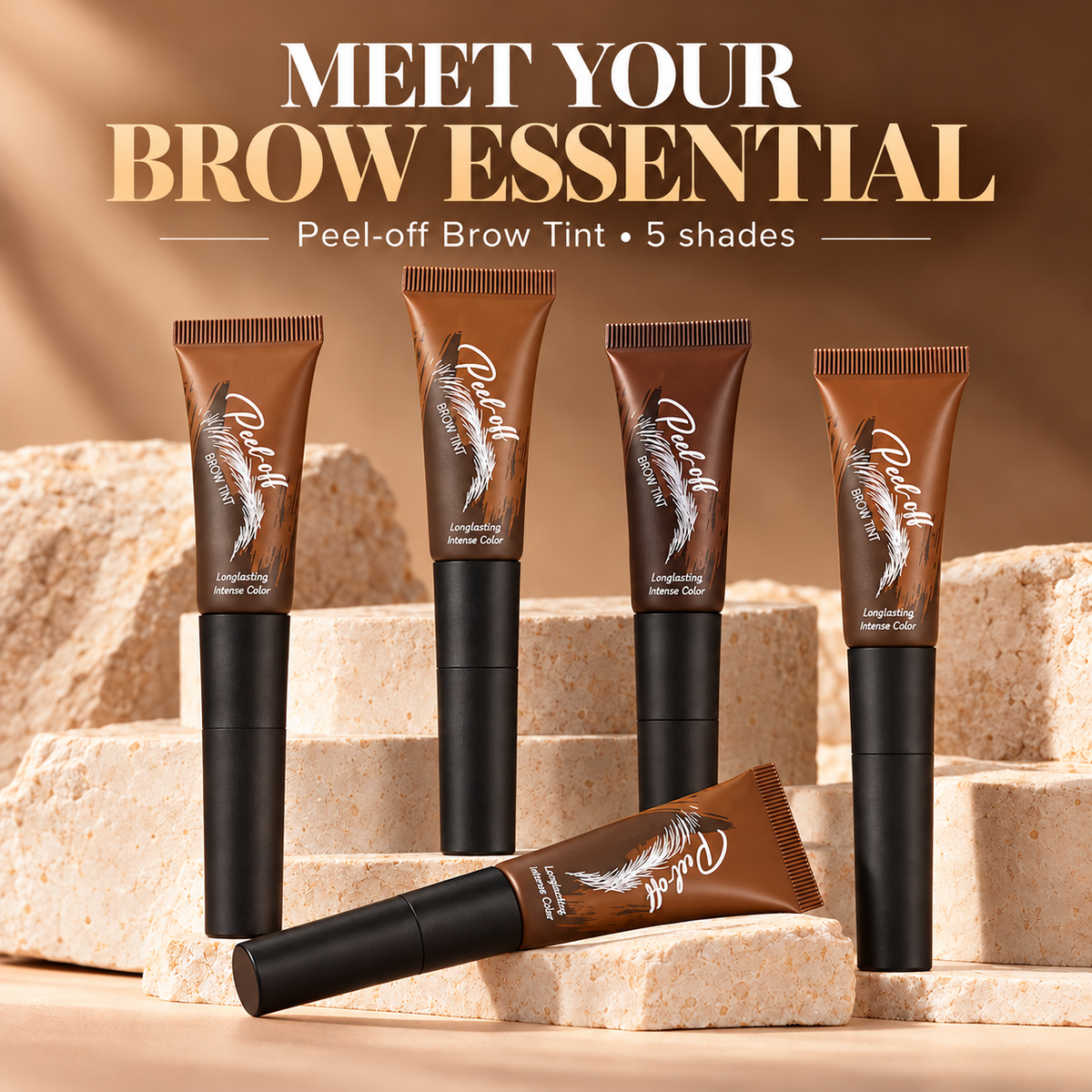Long-Lasting Waterproof Brow Tint , Available in 5 Shades