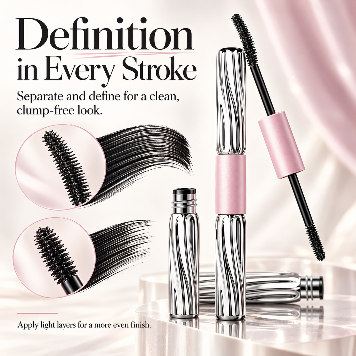 Long‑Lasting Volumizing and Curling Mascara