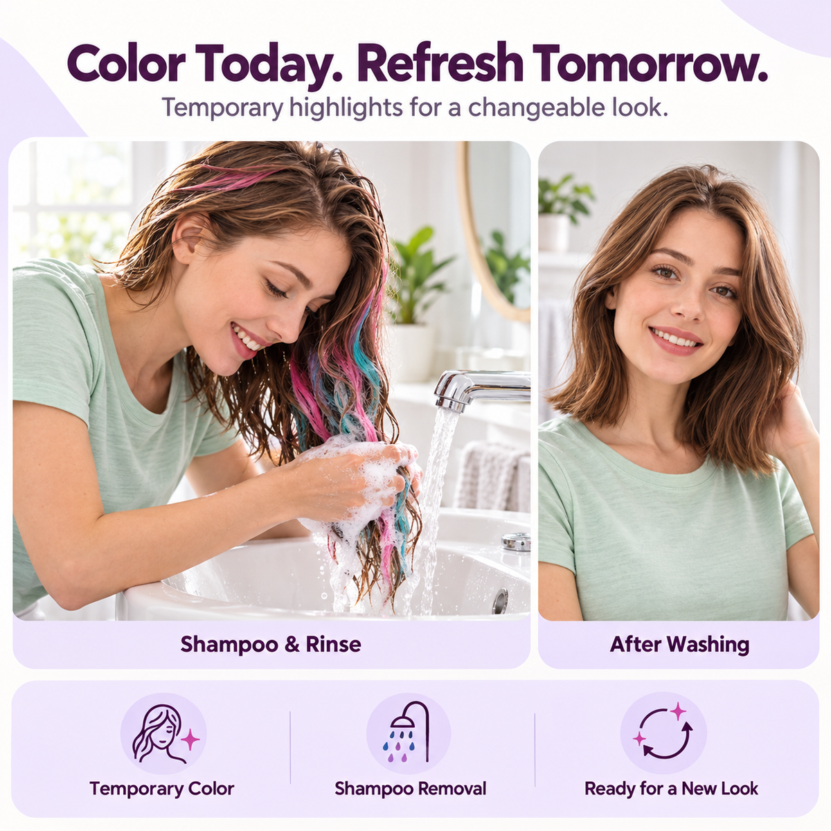 12-Color Temporary Hair Chalk Applicator Set