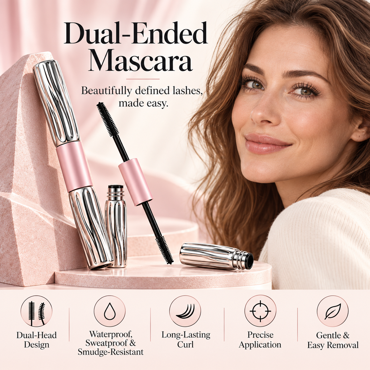 Long‑Lasting Volumizing and Curling Mascara