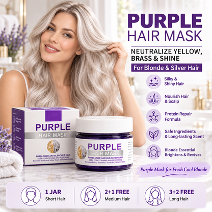 Purple Hair Mask – Tone Balancing & Moisturizing Care for Blonde and Bleached Hair
