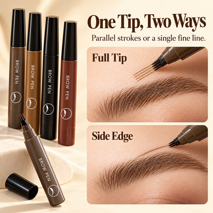 Waterproof Four-tip Beard and Eyebrow Pen