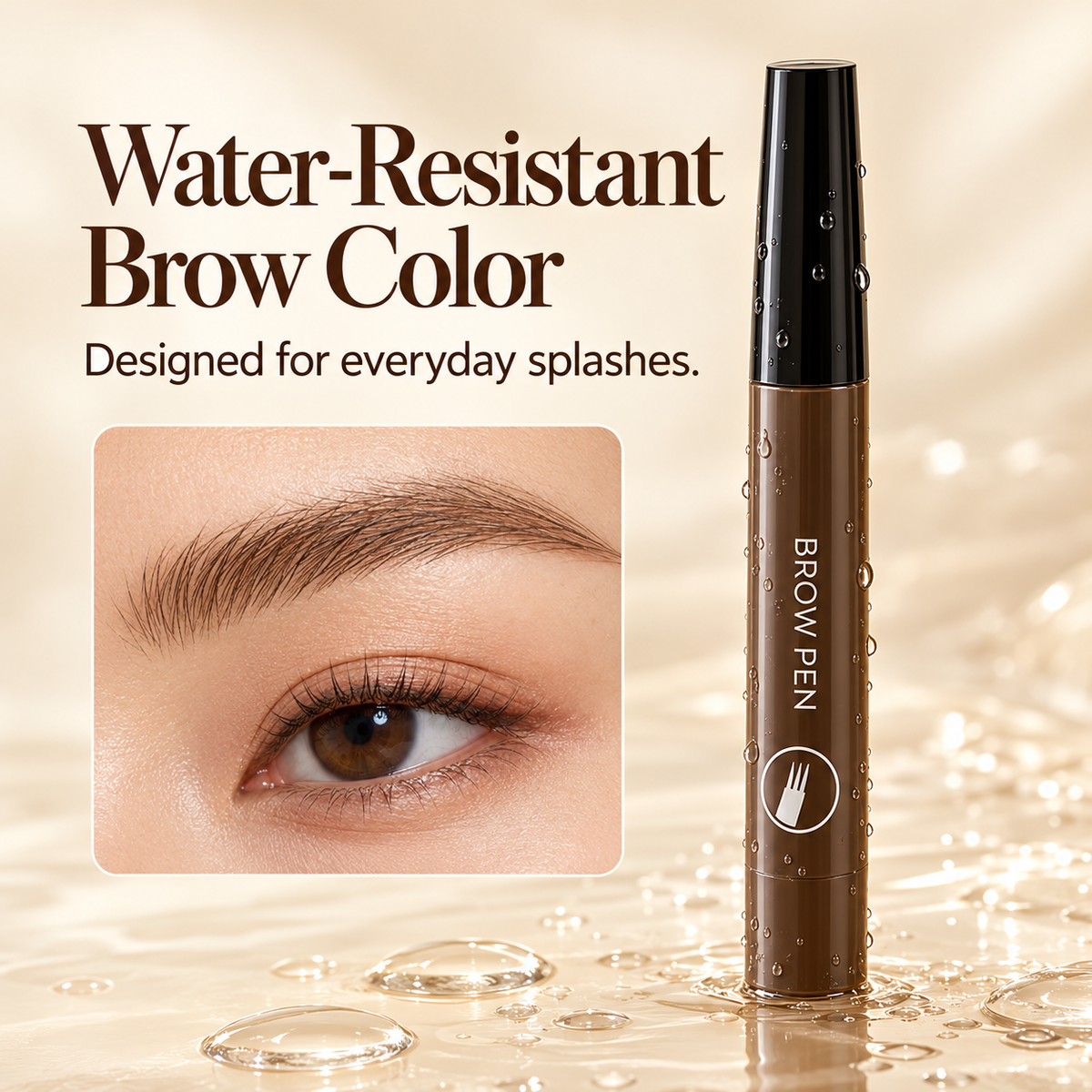 Waterproof Four-tip Beard and Eyebrow Pen