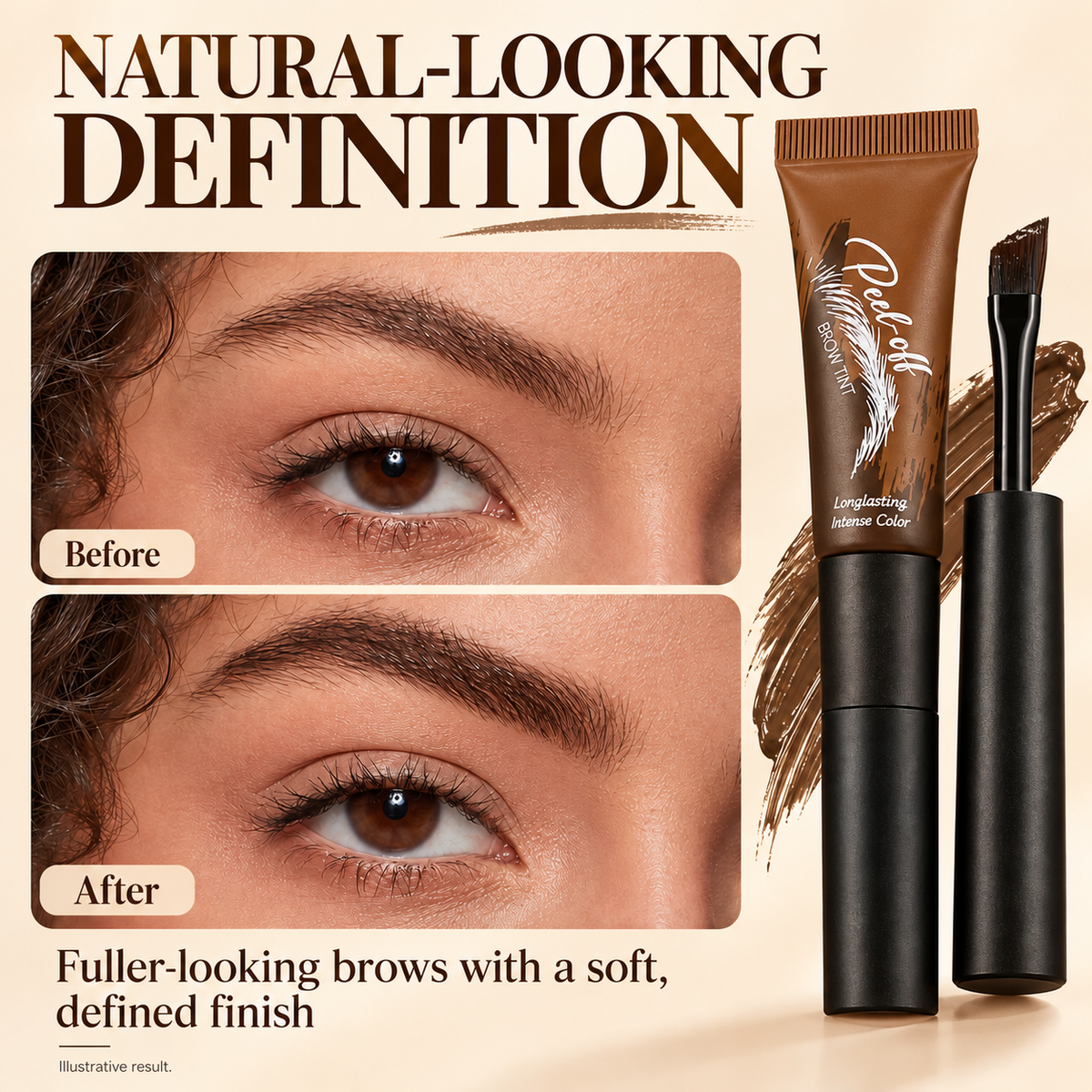 Long-Lasting Waterproof Brow Tint , Available in 5 Shades