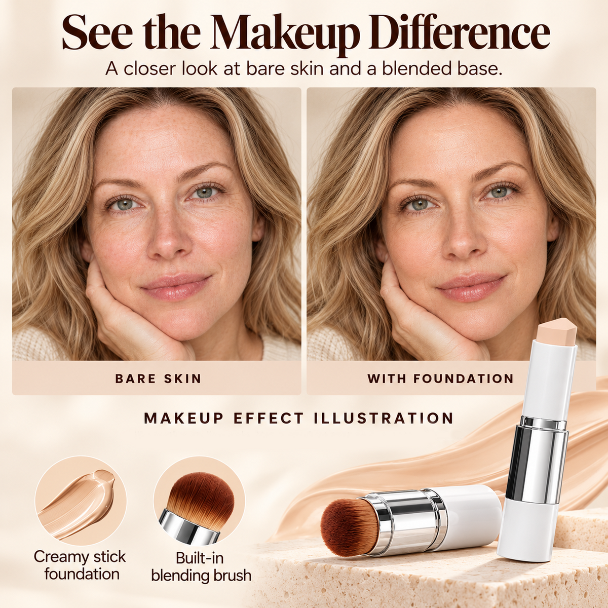 Korean Color-Changing Foundation stick