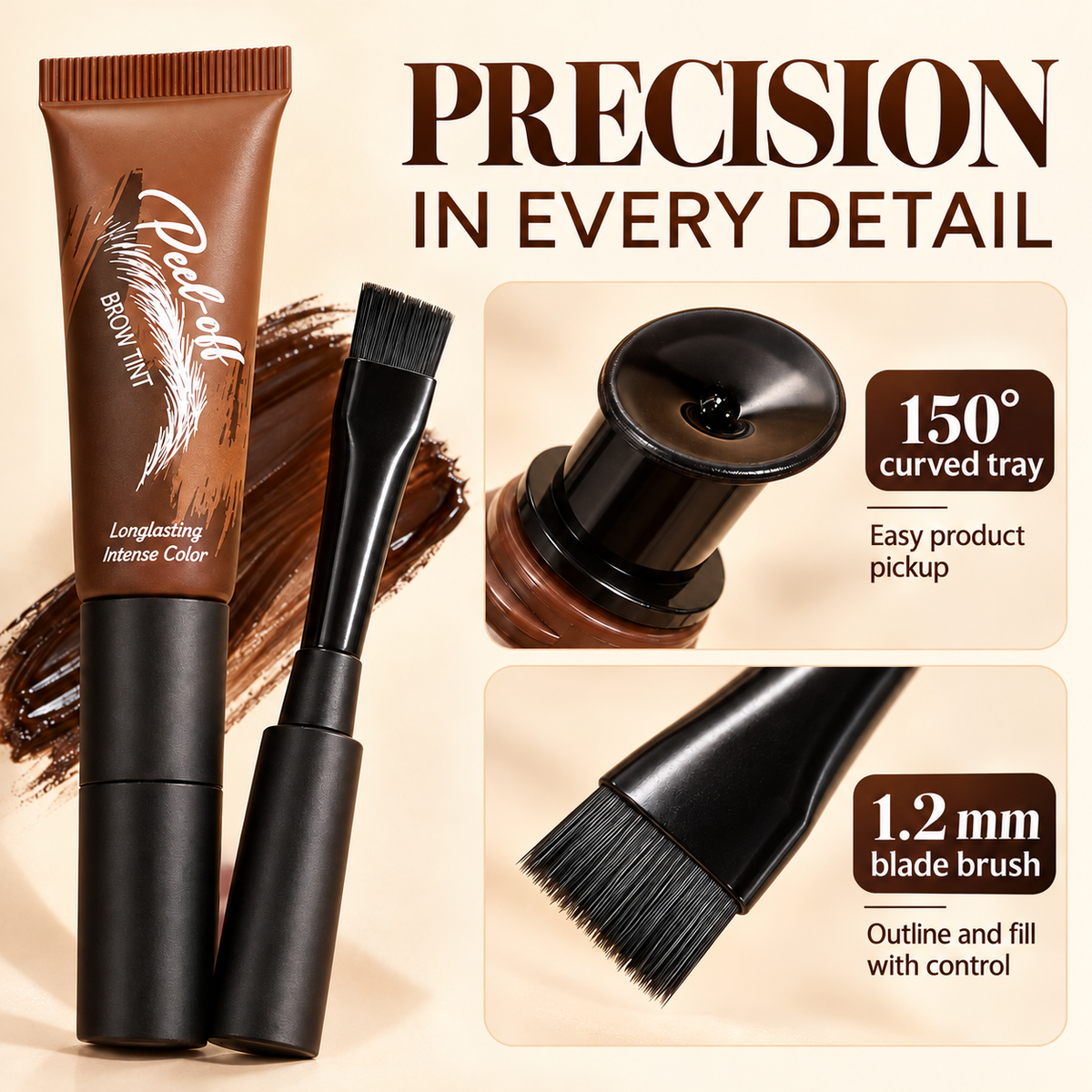 Long-Lasting Waterproof Brow Tint , Available in 5 Shades