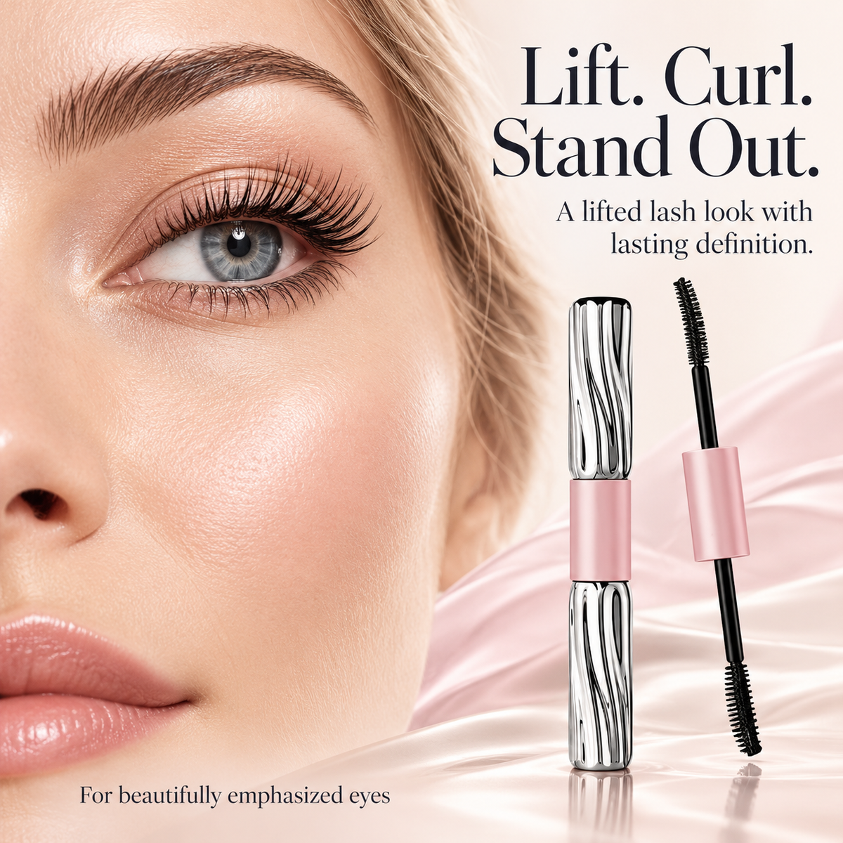 Long‑Lasting Volumizing and Curling Mascara