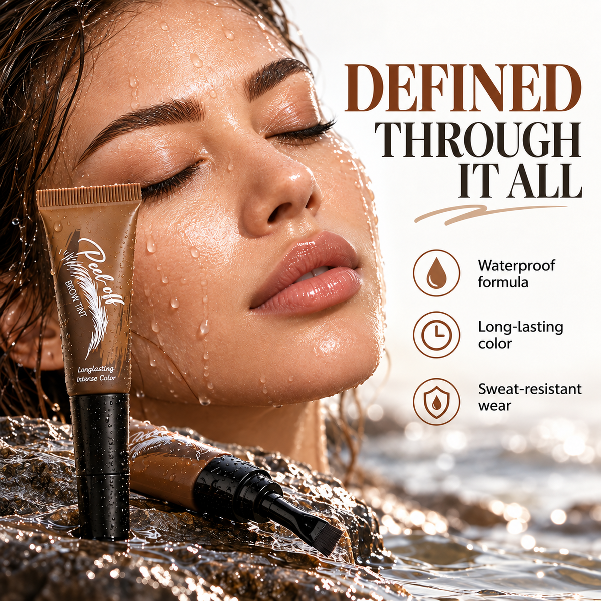 Long-Lasting Waterproof Brow Tint , Available in 5 Shades
