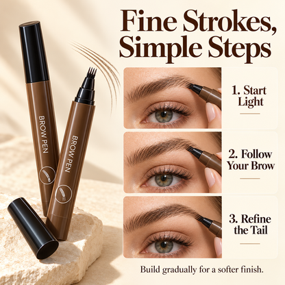 Waterproof Four-tip Beard and Eyebrow Pen