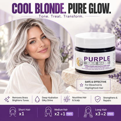 Purple Hair Mask – Tone Balancing & Moisturizing Care for Blonde and Bleached Hair