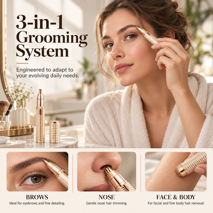Portable Electric Eyebrow Trimmer – Interchangeable Heads